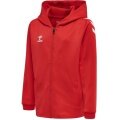 hummel Sport-Kapuzenjacke hmlCORE XK Poly Zip Hood Sweat (Polyester-Sweatstoff) mit Kapuze rot Kinder