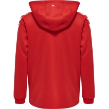 hummel Sport-Kapuzenjacke hmlCORE XK Poly Zip Hood Sweat (Polyester-Sweatstoff) mit Kapuze rot Kinder