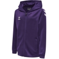 hummel Sport-Kapuzenjacke hmlCORE XK Poly Zip Hood Sweat (Polyester-Sweatstoff) mit Kapuze violett/weiss Kinder