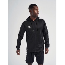 hummel Sport-Kapuzenjacke hmlCORE XK Poly Zip Hood Sweat (Polyester-Sweatstoff) mit Kapuze schwarz Herren