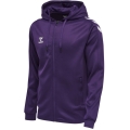 hummel Sport-Kapuzenjacke hmlCORE XK Poly Zip Hood Sweat (Polyester-Sweatstoff) mit Kapuze violett/weiss Herren