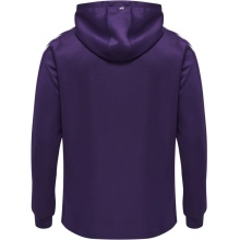 hummel Sport-Kapuzenjacke hmlCORE XK Poly Zip Hood Sweat (Polyester-Sweatstoff) mit Kapuze violett/weiss Herren