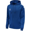 hummel Sport-Kapuzenjacke hmlCORE XK Poly Zip Hood Sweat (Polyester-Sweatstoff) mit Kapuze dunkelblau Herren