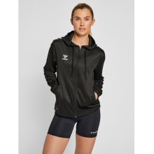 hummel Sport-Kapuzenjacke hmlCORE XK Poly Zip Hood Sweat (Polyester-Sweatstoff) mit Kapuze schwarz Damen