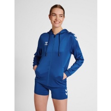 hummel Sport-Kapuzenjacke hmlCORE XK Poly Zip Hood Sweat (Polyester-Sweatstoff) mit Kapuze dunkelblau Damen