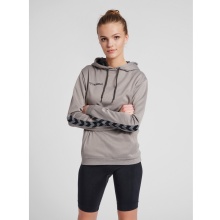 hummel Sport-Kapuzenpullover hmlAUTHENTIC Poly Hoodie (gestrickter Polyester) mit Kapuze grau Damen