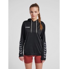 hummel Sport-Kapuzenpullover hmlAUTHENTIC Poly Hoodie (gestrickter Polyester) mit Kapuze schwarz Damen