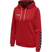 hummel Sport-Kapuzenpullover hmlAUTHENTIC Poly Hoodie (gestrickter Polyester) mit Kapuze rot Damen