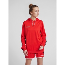 hummel Sport-Kapuzenpullover hmlAUTHENTIC Poly Hoodie (gestrickter Polyester) mit Kapuze rot Damen