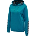 hummel Sport-Kapuzenpullover hmlAUTHENTIC Poly Hoodie (gestrickter Polyester) mit Kapuze tealblau Damen