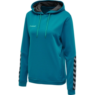 hummel Sport-Kapuzenpullover hmlAUTHENTIC Poly Hoodie (gestrickter Polyester) mit Kapuze tealblau Damen