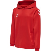 hummel Sport-Kapuzenpullover hmlCORE XK Poly Sweat Hoodie (Polyester-Sweatstoff) mit Kapuze rot Kinder