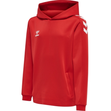 hummel Sport-Kapuzenpullover hmlCORE XK Poly Sweat Hoodie (Polyester-Sweatstoff) mit Kapuze rot Kinder