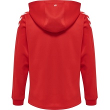 hummel Sport-Kapuzenpullover hmlCORE XK Poly Sweat Hoodie (Polyester-Sweatstoff) mit Kapuze rot Kinder