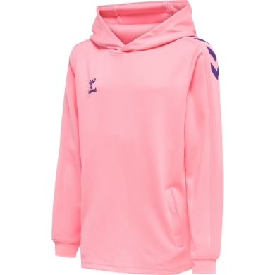 hummel Sport-Kapuzenpullover hmlCORE XK Poly Sweat Hoodie (Polyester-Sweatstoff) mit Kapuze pink Kinder