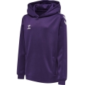 hummel Sport-Kapuzenpullover hmlCORE XK Poly Sweat Hoodie (Polyester-Sweatstoff) mit Kapuze violett/weiss Kinder