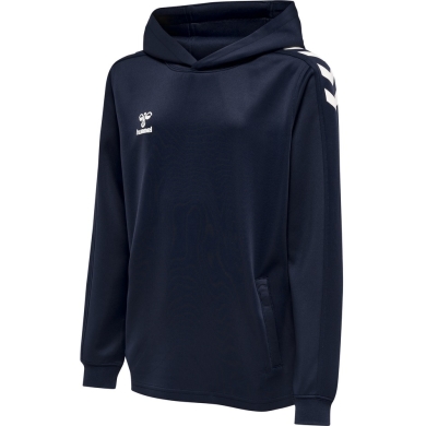 hummel Sport-Kapuzenpullover hmlCORE XK Poly Sweat Hoodie (Polyester-Sweatstoff) mit Kapuze marineblau Kinder