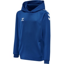 hummel Sport-Kapuzenpullover hmlCORE XK Poly Sweat Hoodie (Polyester-Sweatstoff) mit Kapuze dunkelblau Kinder