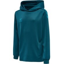 hummel Sport-Kapuzenpullover hmlCORE XK Poly Sweat Hoodie (Polyester-Sweatstoff) mit Kapuze coralblau Kinder