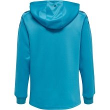 hummel Sport-Kapuzenpullover hmlCORE XK Poly Sweat Hoodie (Polyester-Sweatstoff) mit Kapuze blau Kinder