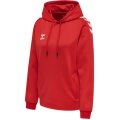 hummel Sport-Kapuzenpullover hmlCORE XK Poly Sweat Hoodie (Polyester-Sweatstoff) mit Kapuze rot Damen