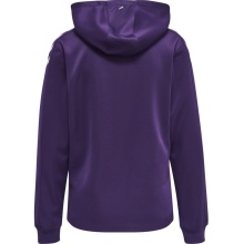 hummel Sport-Kapuzenpullover hmlCORE XK Poly Sweat Hoodie (Polyester-Sweatstoff) mit Kapuze violett/weiss Damen