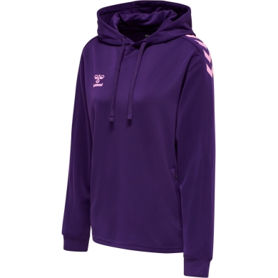 hummel Sport-Kapuzenpullover hmlCORE XK Poly Sweat Hoodie (Polyester-Sweatstoff) mit Kapuze violett Damen