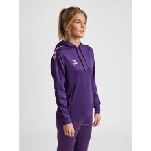 hummel Sport-Kapuzenpullover hmlCORE XK Poly Sweat Hoodie (Polyester-Sweatstoff) mit Kapuze violett Damen