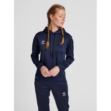 hummel Sport-Kapuzenpullover hmlCORE XK Poly Sweat Hoodie (Polyester-Sweatstoff) mit Kapuze marineblau Damen