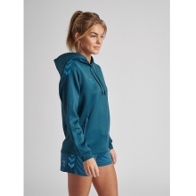 hummel Sport-Kapuzenpullover hmlCORE XK Poly Sweat Hoodie (Polyester-Sweatstoff) mit Kapuze coralblau Damen