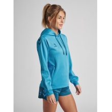 hummel Sport-Kapuzenpullover hmlCORE XK Poly Sweat Hoodie (Polyester-Sweatstoff) mit Kapuze blau Damen