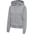 hummel Kapuzenpullover hmlGO 2.0 Full-Zip Hoodie (weicher Sweatstoff) grau Damen