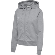 hummel Kapuzenpullover hmlGO 2.0 Full-Zip Hoodie (weicher Sweatstoff) grau Damen