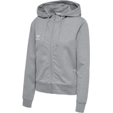 hummel Kapuzenpullover hmlGO 2.0 Full-Zip Hoodie (weicher Sweatstoff) grau Damen