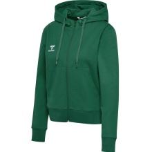 hummel Kapuzenpullover hmlGO 2.0 Full-Zip Hoodie (weicher Sweatstoff) dunkelgrün Damen