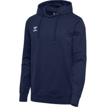 hummel Kapuzenpullover hmlGO 2.0 Hoodie (Bio-Baumwolle) marineblau Herren