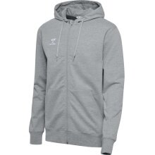 hummel Kapuzenpullover hmlGO 2.0 Full-Zip Hoodie (weicher Sweatstoff) grau Herren