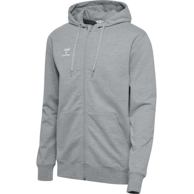 hummel Kapuzenpullover hmlGO 2.0 Full-Zip Hoodie (weicher Sweatstoff) grau Herren