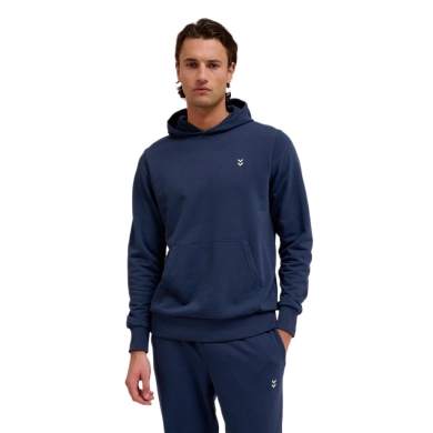 hummel Kapuzenpullover hmlPULSE Sweat Hoodie (Baumwolle, bequem Passform) navyblau Herren