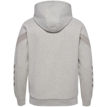 hummel Kapuzenpullover hmlTRAVEL Full-Zip Hoodie (weicher Sweatstoff) hellgrau Herren