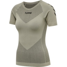 hummel Funktionsunterwäsche Kurzarmshirt Seamless Rundhals nahtlos grau Damen