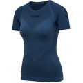 hummel Funktionsunterwäsche Kurzarmshirt Seamless Rundhals nahtlos denimblau Damen