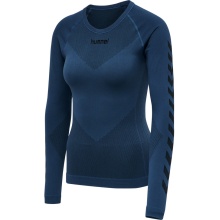 hummel Funktionsunterwäsche Langarmshirt Seamless Rundhals nahtlos denimblau Damen