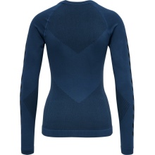 hummel Funktionsunterwäsche Langarmshirt Seamless Rundhals nahtlos denimblau Damen