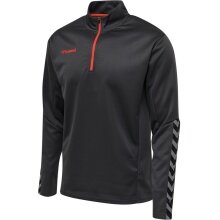 hummel Sport-Langarmshirt hmlAUTHENTIC Half-Zip Sweatshirt (gestricktem Polyester) asphaltgrau Herren