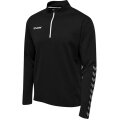 hummel Sport-Langarmshirt hmlAUTHENTIC Half-Zip Sweatshirt (gestricktem Polyester) schwarz/weiss Herren