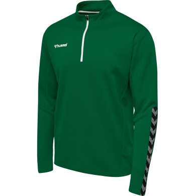 hummel Sport-Langarmshirt hmlAUTHENTIC Half-Zip Sweatshirt (gestricktem Polyester) dunkelgrün Herren