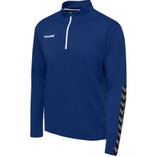 hummel Sport-Langarmshirt hmlAUTHENTIC Half-Zip Sweatshirt (gestricktem Polyester) dunkelblau Herren