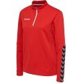 hummel Sport-Langarmshirt hmlAUTHENTIC Half-Zip Sweatshirt (gestricktem Polyester) rot Damen