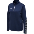 hummel Sport-Langarmshirt hmlAUTHENTIC Half-Zip Sweatshirt (gestricktem Polyester) marineblau Damen